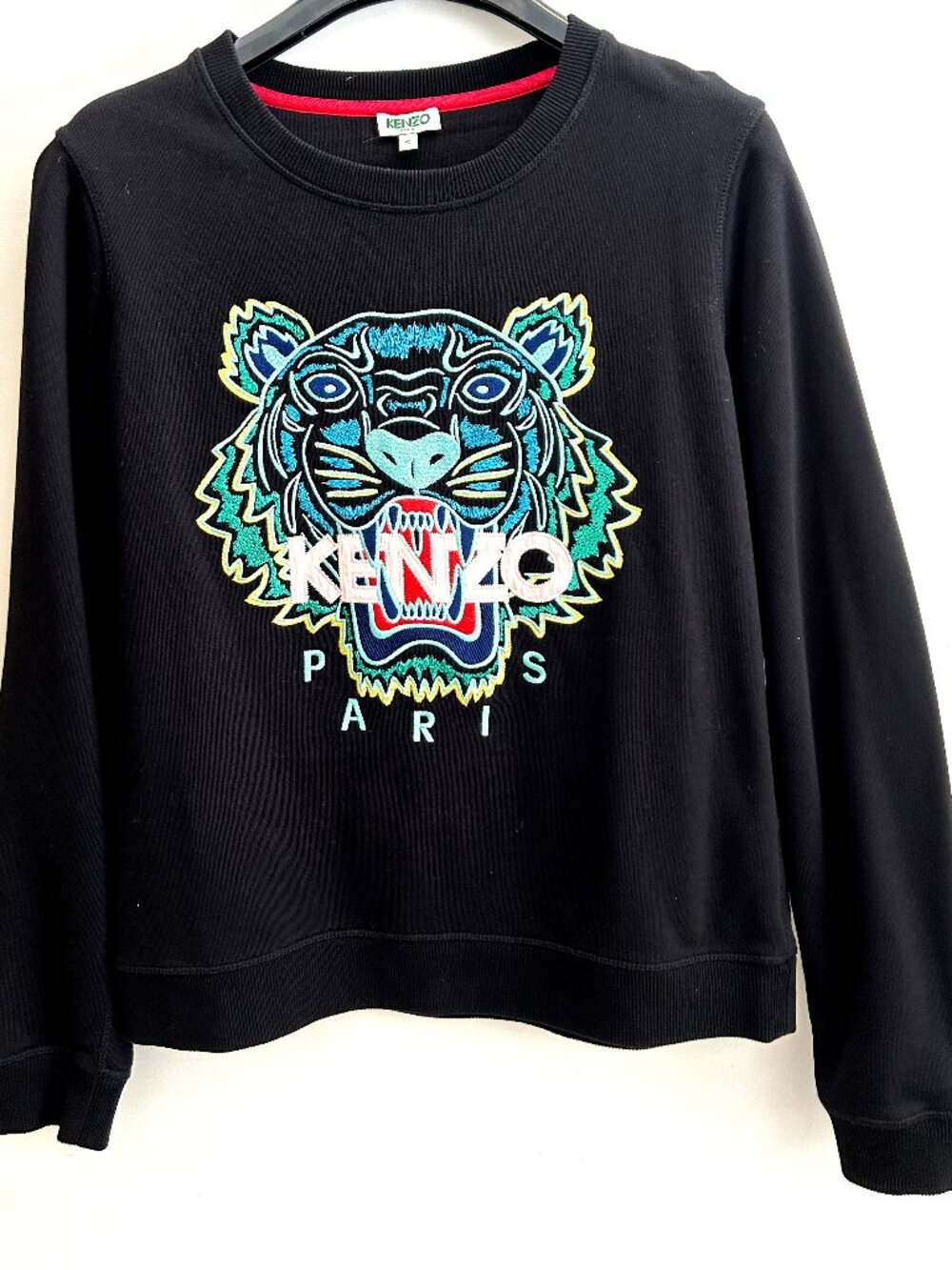 KENZO Paris Classic Tiger Head Embroidered Sweatshirt Black Multi Small